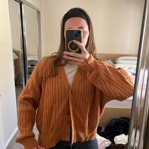 Orange Ripcurl Knit Cardigan